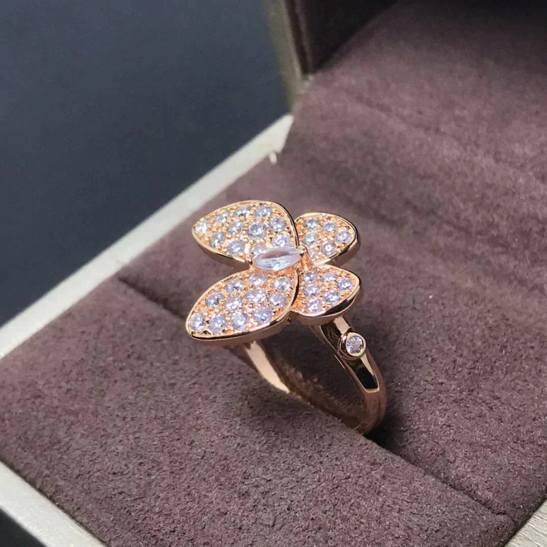 Miro BUTTERFLY ROSÉGOLD DIAMANTRING