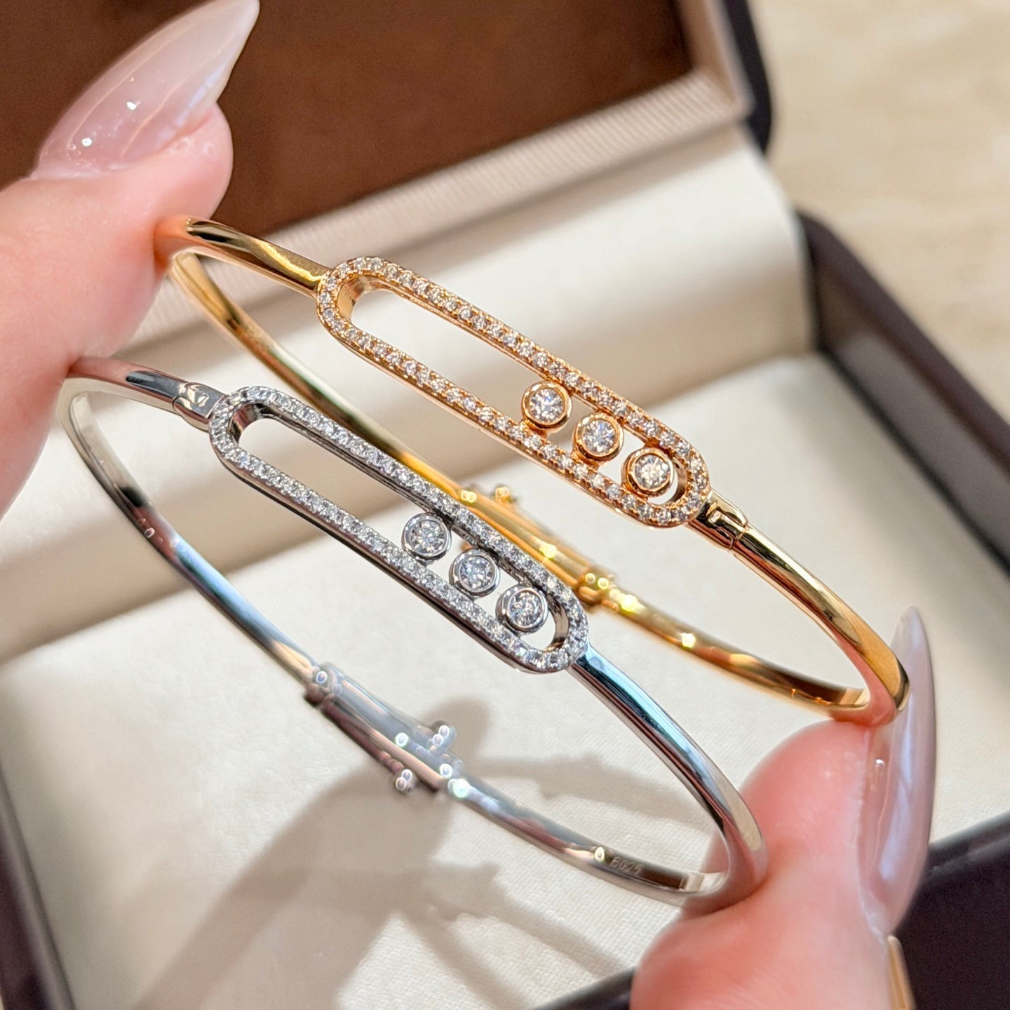 [Miro ]Bewegliches Armband mit Pavé-Diamanten M