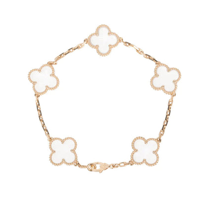[Miro ]New CLOVER 5 MOTIF ROCK CRYSTAL BRACELET