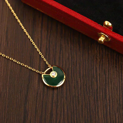 Miro AMULETTE GOLD MALACHITE NECKLACE