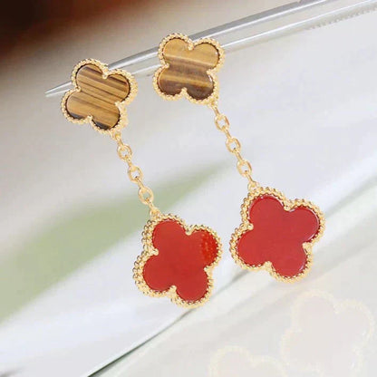 Miro CLOVER 2 MOTIV TIGEREYE-KARNEOL-OHRRINGE