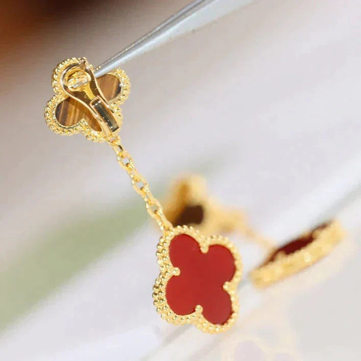 Miro CLOVER 2 MOTIV TIGEREYE-KARNEOL-OHRRINGE