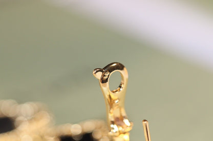 Miro CLOVER OHRRINGE GOLD ONYX PERLMUTT 3 MOTIVE