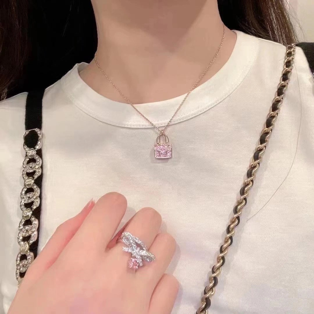 Miro CONSTANCE ANHÄNGER LILA DIAMANT HALSKETTE