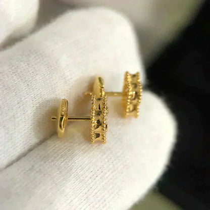Miro CLOVER MINI 9.5MM MALACHIT OHRRINGE