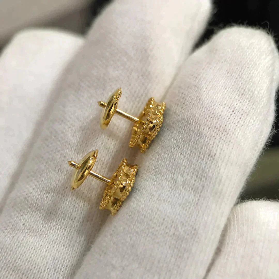 Miro CLOVER MINI 9.5MM MALACHIT OHRRINGE