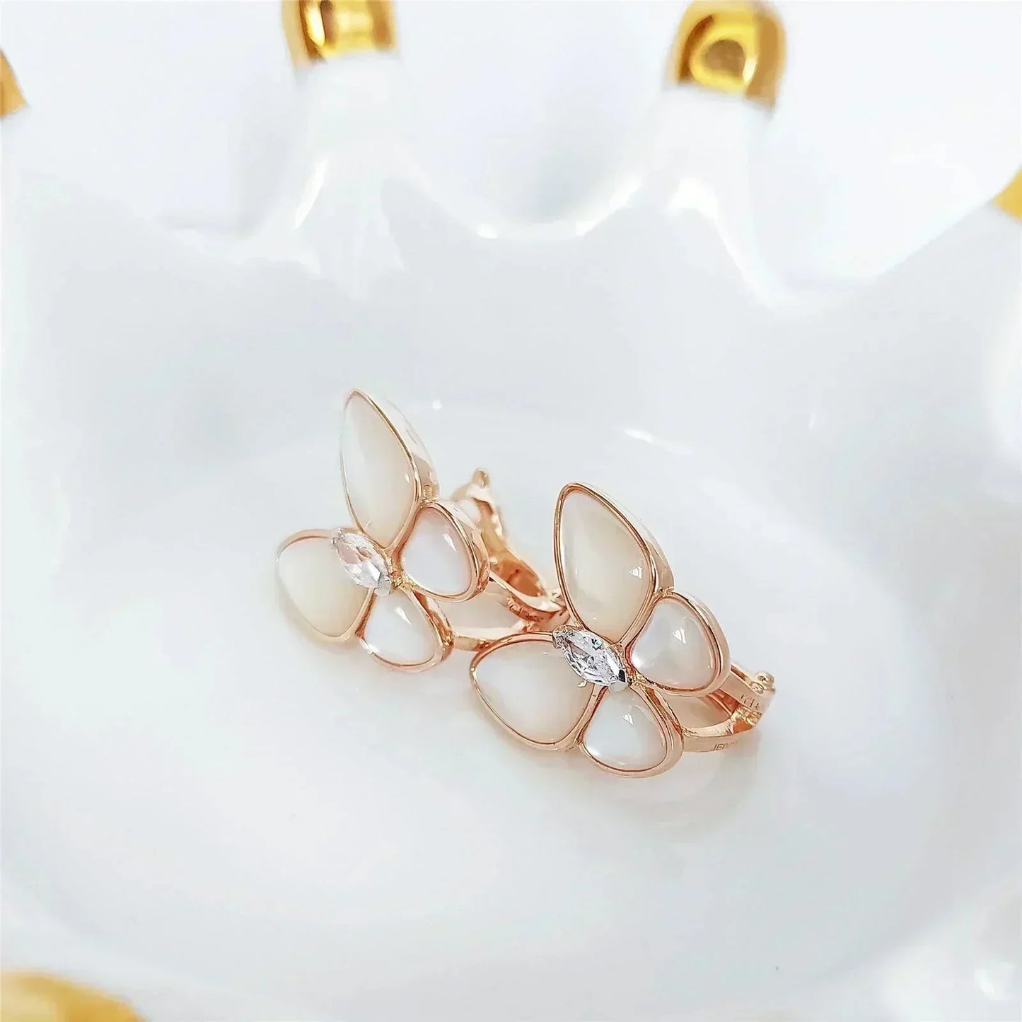 Miro BUTTERFLY MOP DIAMOND EARRINGS