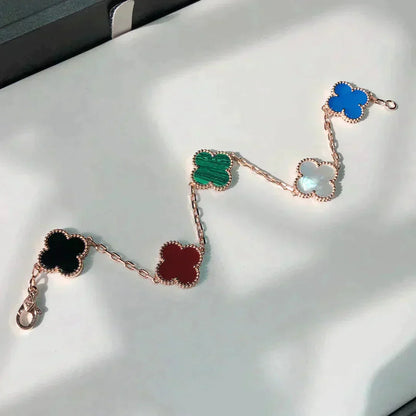 [Miro ]New CLOVER 5 MOTIFS MULTICOLOR BRACELET