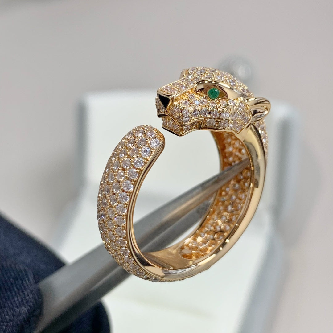 Miro PANTHERE PINK GOLD DIAMANTENRING