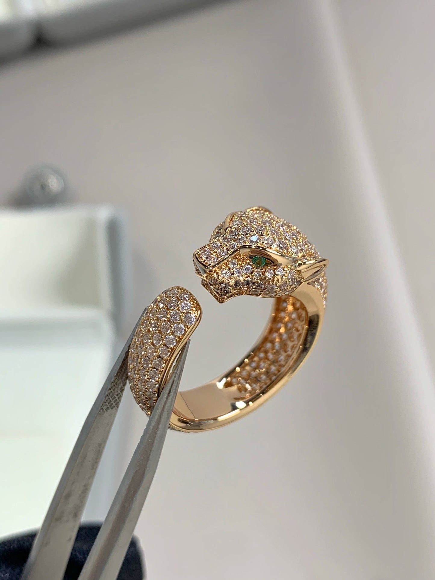 Miro PANTHERE PINK GOLD DIAMANTENRING