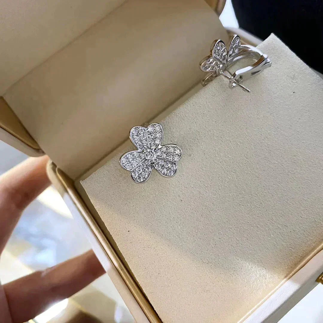 Miro CLOVER COMOS DIAMOND EARRINGS SILVER