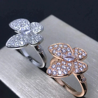 Miro BUTTERFLY ROSÉGOLD DIAMANTRING