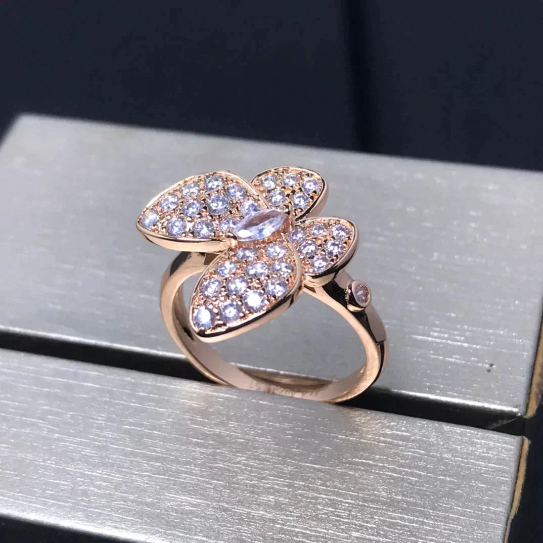Miro BUTTERFLY ROSÉGOLD DIAMANTRING