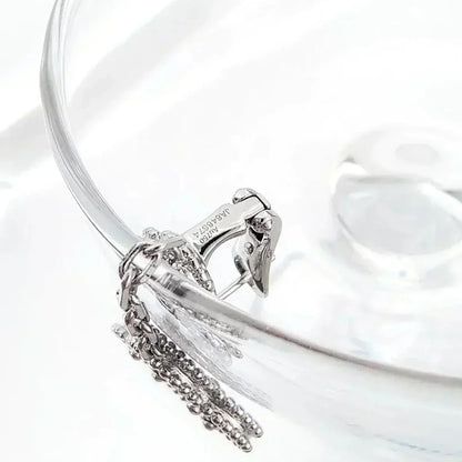 Miro CLOVER 2 MOTIVE DIAMOND ONYX OHRRINGE SILBER