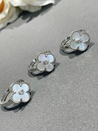 Miro KLEEBLATT SILBER WISCHER DIAMANTRING