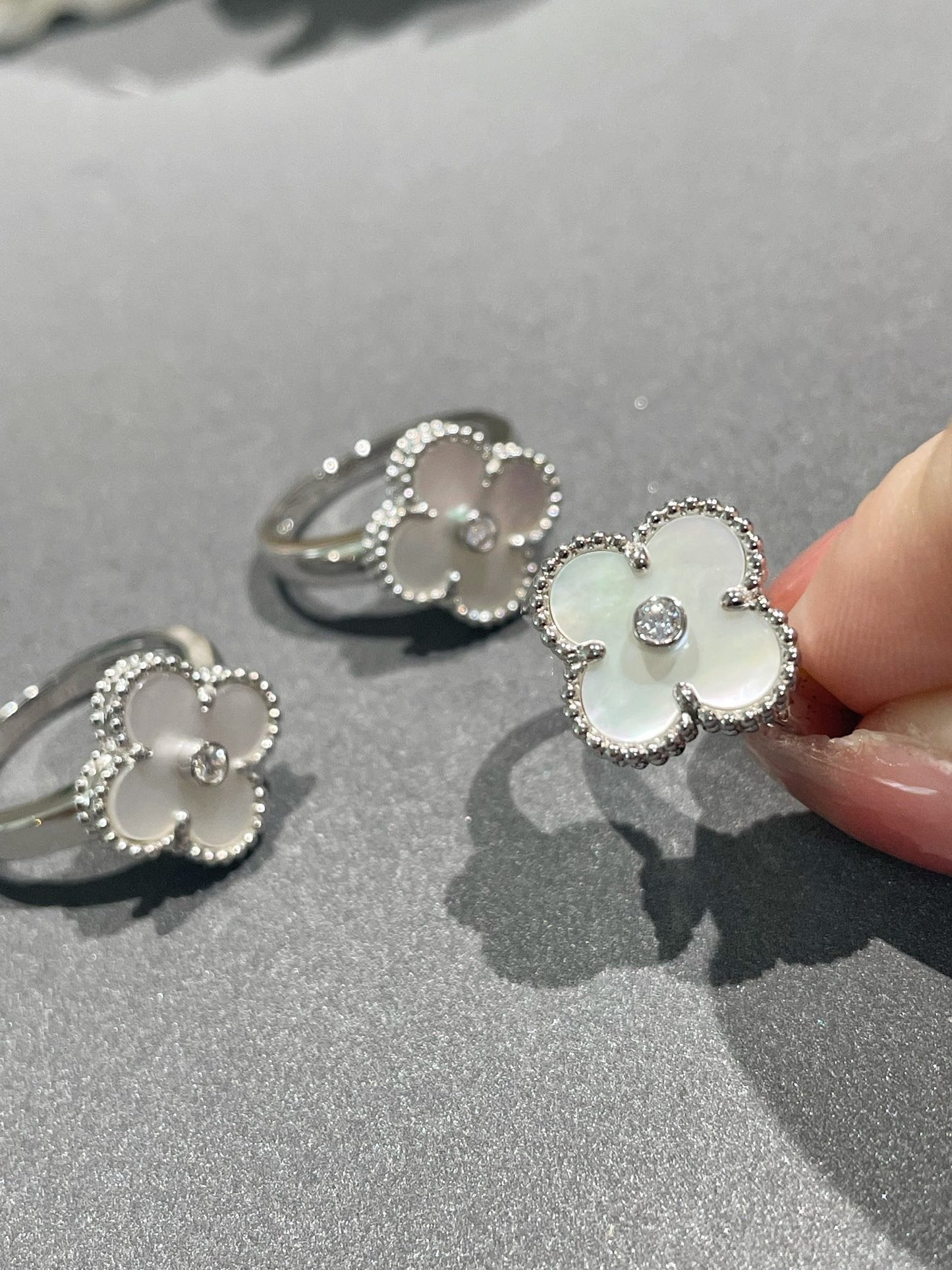 Miro KLEEBLATT SILBER WISCHER DIAMANTRING
