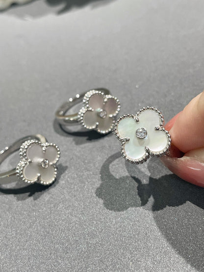 Miro KLEEBLATT SILBER WISCHER DIAMANTRING