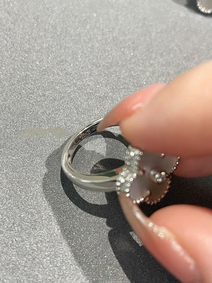 Miro KLEEBLATT SILBER WISCHER DIAMANTRING