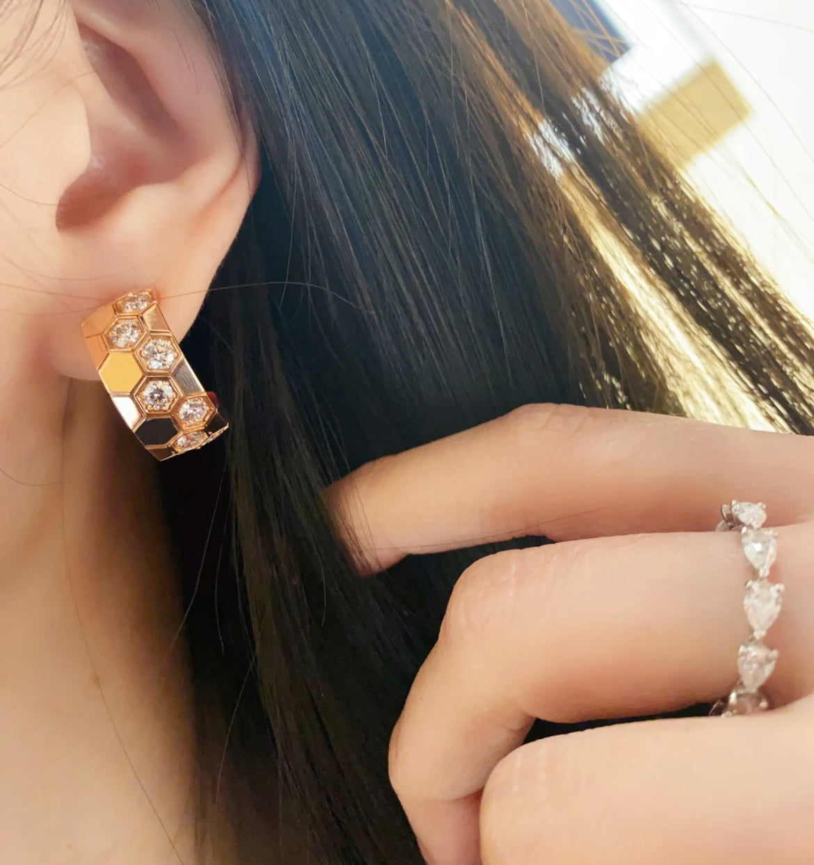 Miro BEE LOVE DIAMOND CREOLEN