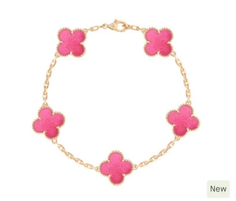 [Miro ] 26 NEW PINK BUBBLE ENAMEL SET  Gold