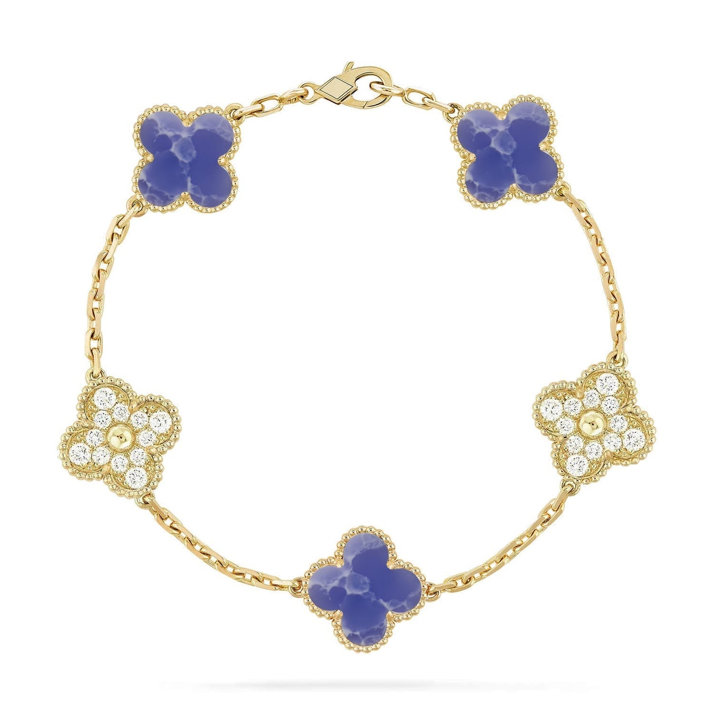 [Miro ]New CLOVER 5 MOTIF BLUE VEINS BRACELET COLLECTION