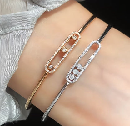 [Miro ]Bewegliches Armband mit Pavé-Diamanten M