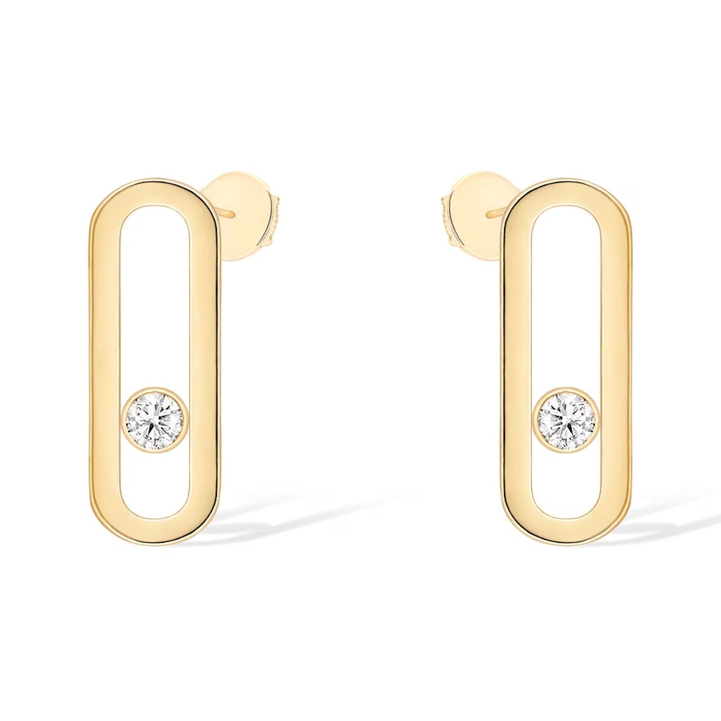 [Miro ]MOVE UNO SMALL 1 DIAMOND EARRINGS