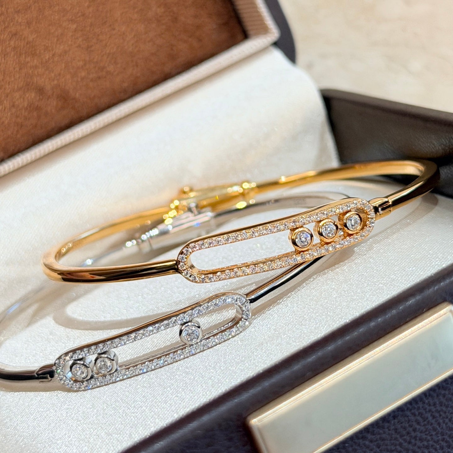 [Miro ]Bewegliches Armband mit Pavé-Diamanten M