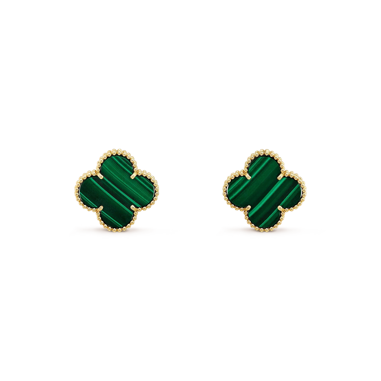 Miro CLOVER MINI 9.5MM MALACHIT OHRRINGE