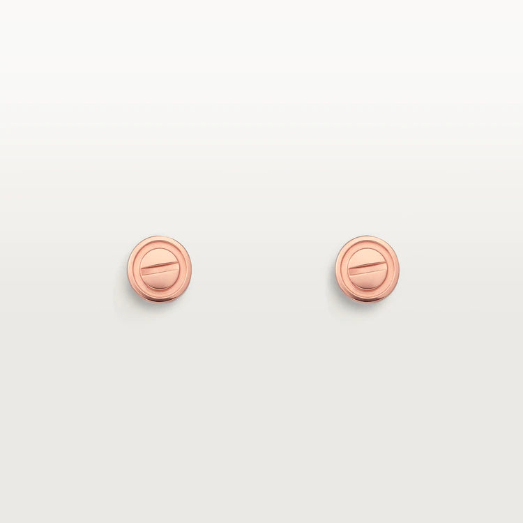 Miro LOVE EARRINGS PINK GOLD 10MM