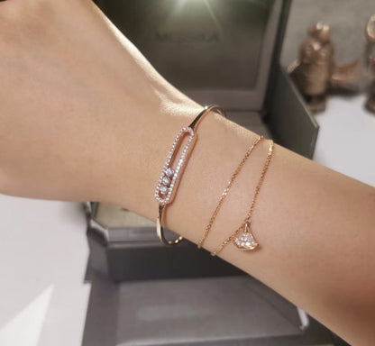 [Miro ]Bewegliches Armband mit Pavé-Diamanten M