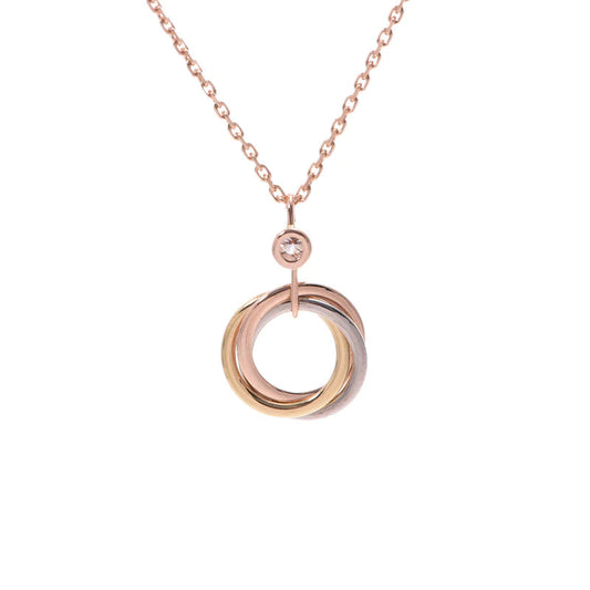 Miro TRINITY SILVER GOLD PINK GOLD NECKLACE
