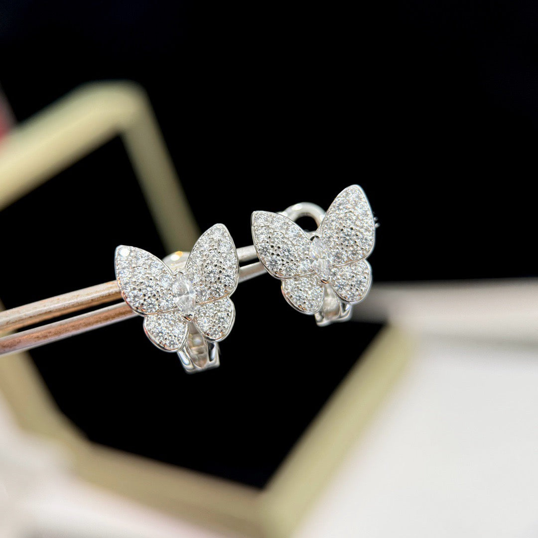 Miro BUTTERFLY OHRRINGE GANZ MIT DIAMANTEN BESETZT