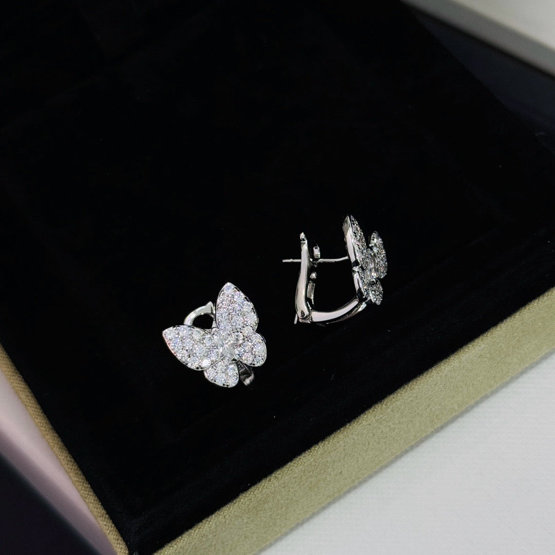 Miro BUTTERFLY OHRRINGE GANZ MIT DIAMANTEN BESETZT