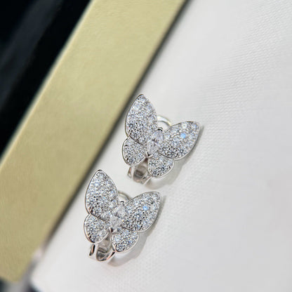 Miro BUTTERFLY OHRRINGE GANZ MIT DIAMANTEN BESETZT