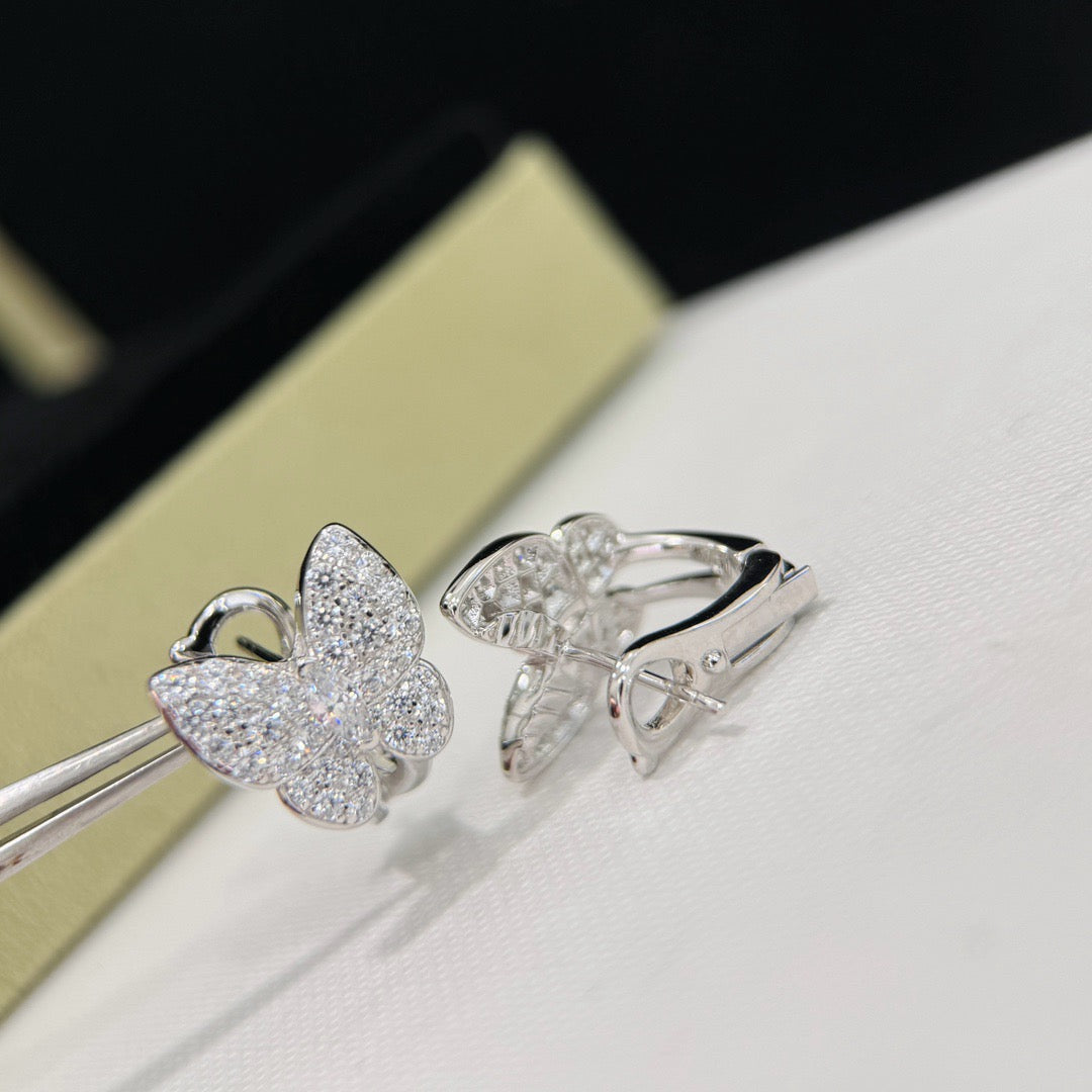 Miro BUTTERFLY OHRRINGE GANZ MIT DIAMANTEN BESETZT