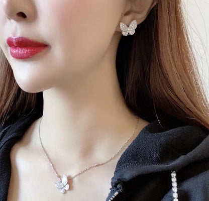 Miro BUTTERFLY OHRRINGE GANZ MIT DIAMANTEN BESETZT