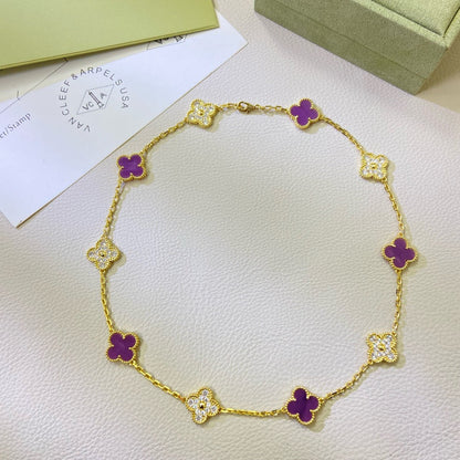 Miro CLOVER 10 MOTIFS VIOLETTER RAUTENHALSSCHMUCK