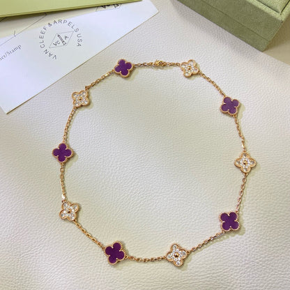 Miro CLOVER 10 MOTIFS VIOLETTER RAUTENHALSSCHMUCK