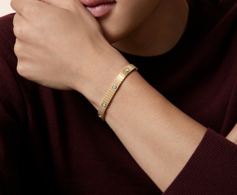 Miroiro NEW 7 MM 7-DIAMOND HEART-SHAPED BRACELET