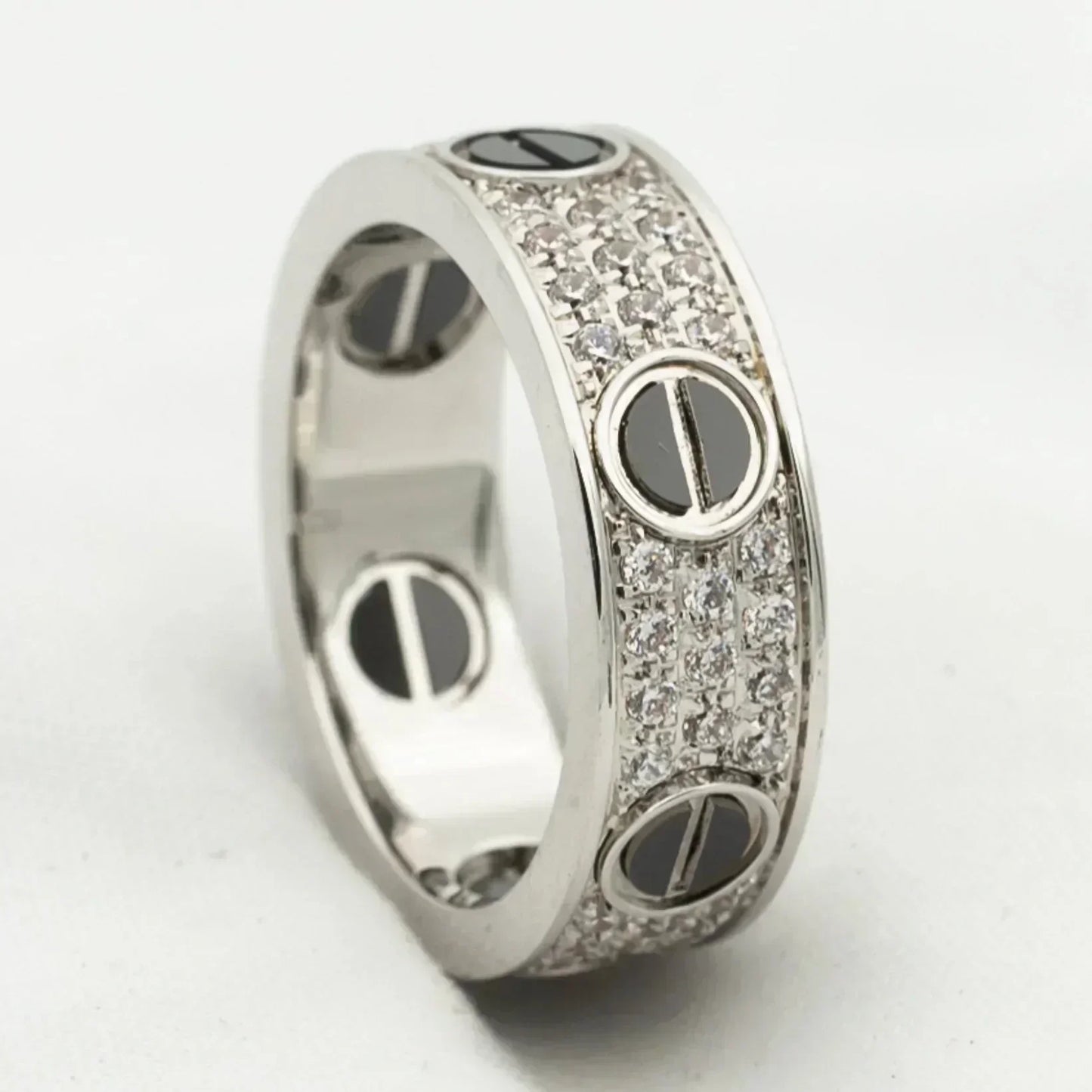 Miro LOVE RING 5.5MM DIAMONDS PAVED CERAMIC