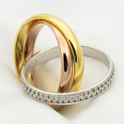Miro TRINITY RING GOLD ROSEGOLD SILBER DIAMANTEN