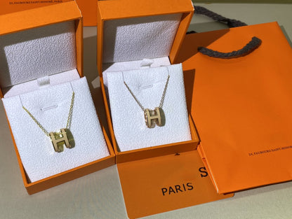 Miro HM CLIC GELBE EMAILLE GOLD HALSKEtte