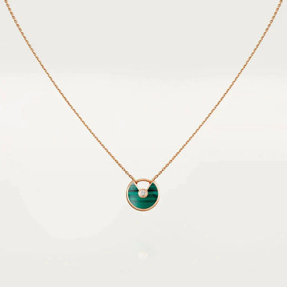 Miro AMULETTE ROSE GOLD MALACHITE NECKLACE
