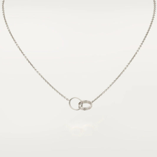 Miro LOVE NECKLACE PINK GOLD AND SILVER