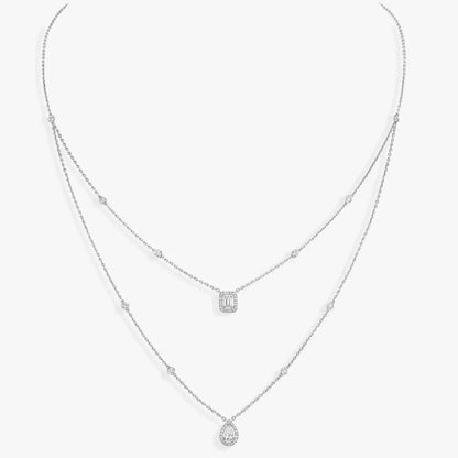 [Miro ]Diamond Necklace My Twin 2 Rows