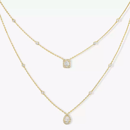 [Miro ]Diamond Necklace My Twin 2 Rows