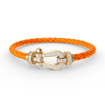 Miro FORCE LARGE HORSESHOE FULL DIAMOND BRACELET GOLD
