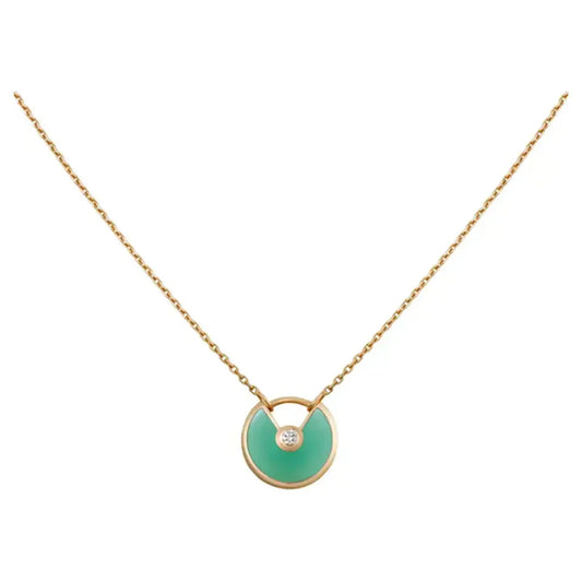 Miro AMULETTE GOLD MALACHITE NECKLACE