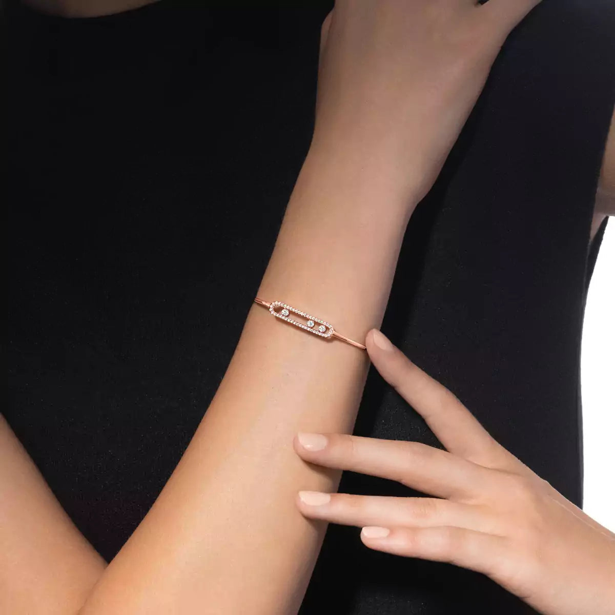 [Miro ]Bewegliches Armband mit Pavé-Diamanten M
